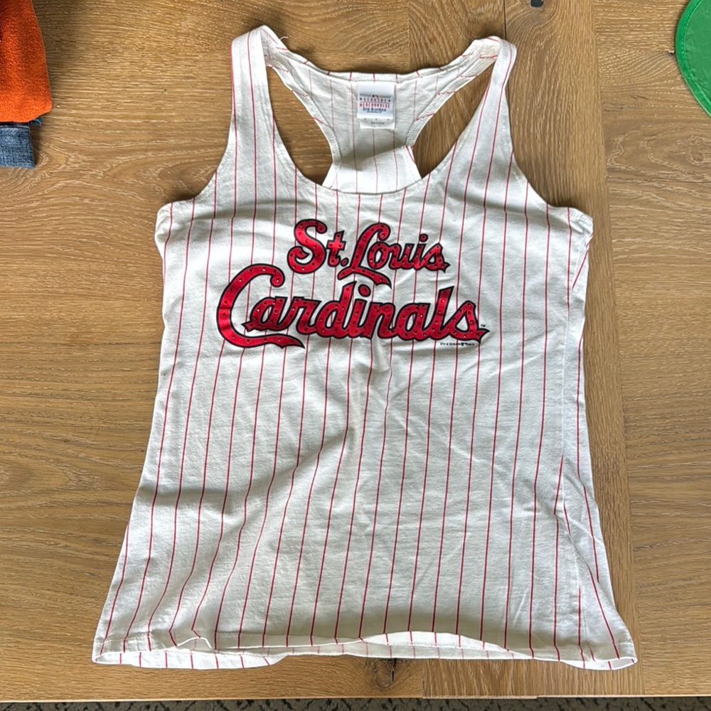 5th & Ocean White and Red St. Louis Cardinals Tank Top